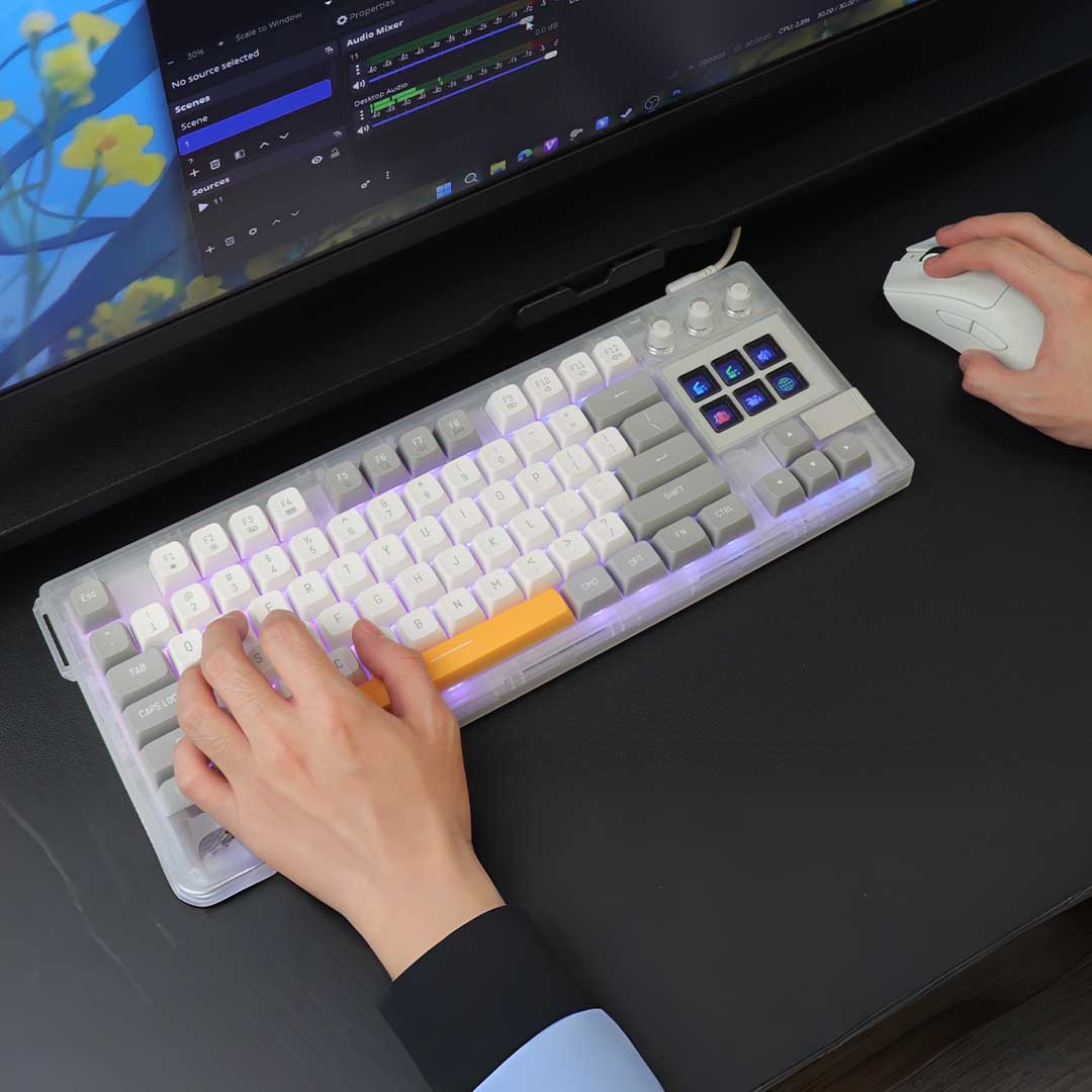 Wireless Mech Keyboard With LCD Keys