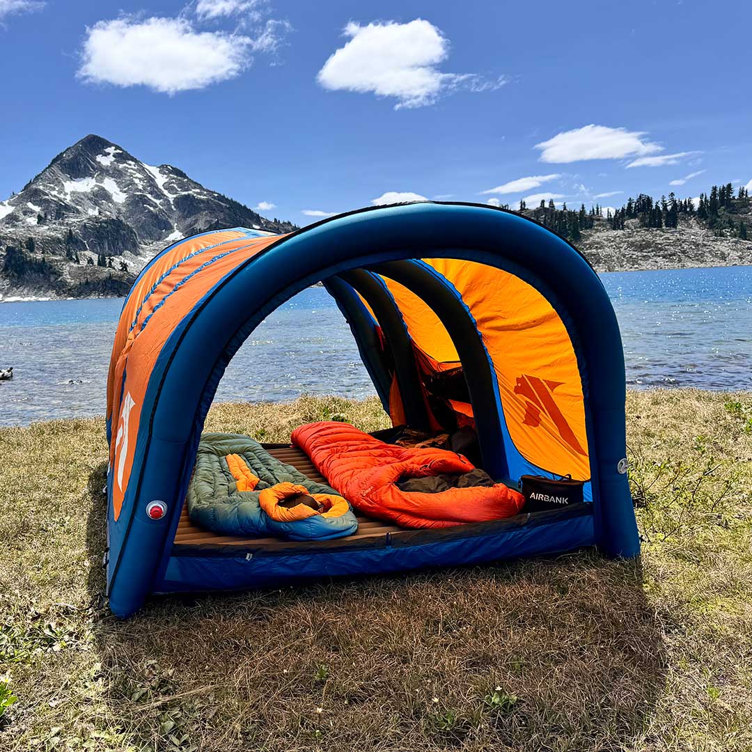 Rapid-Inflatable Tent With Built-In Mattress