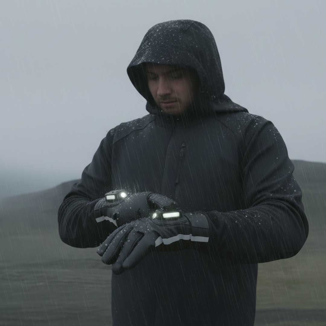 All-Weather Gloves With Magnetic Lights