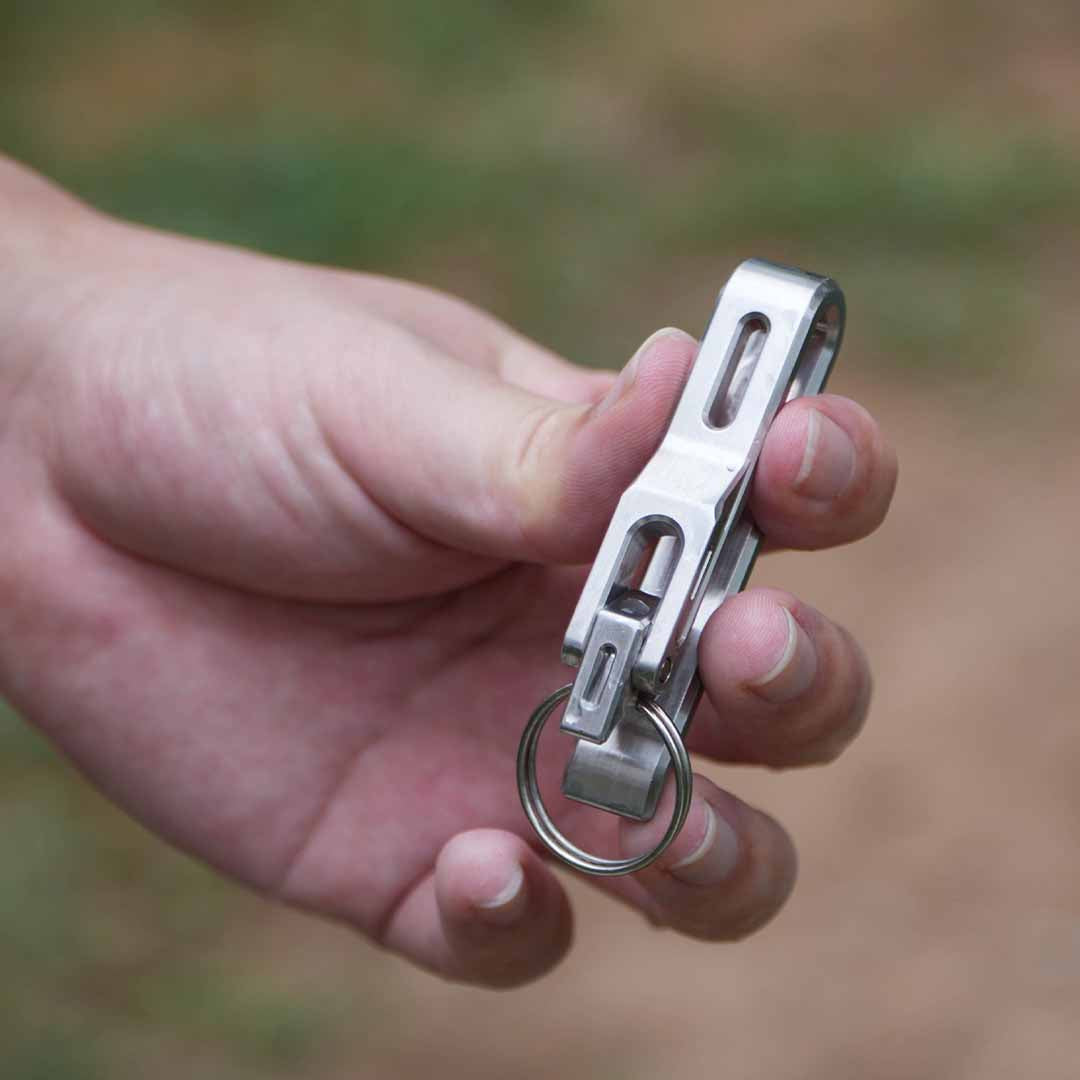 Titanium Clip With Gravity Cam Lock