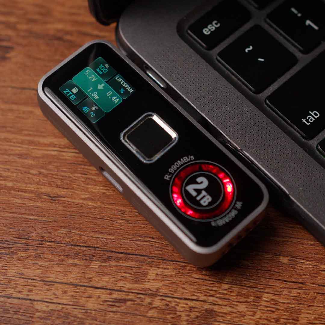 2TB SSD for AR Glasses with Fingerprint