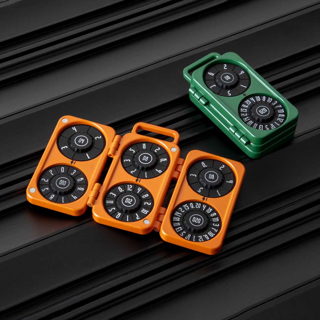 Magnetic Tri-Fold Metal Dice, d4 to d20