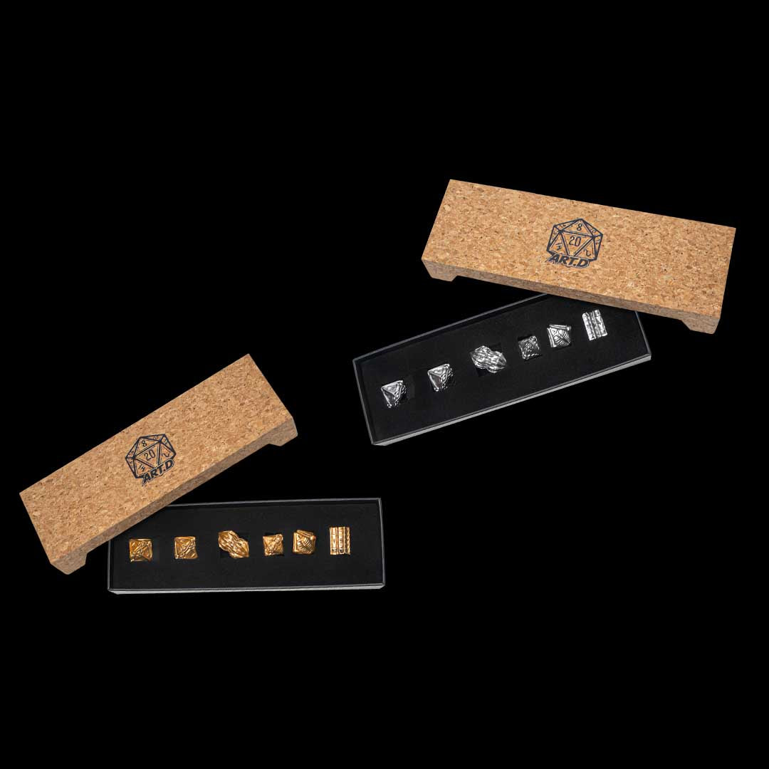 Skeletal Metal Dice Set