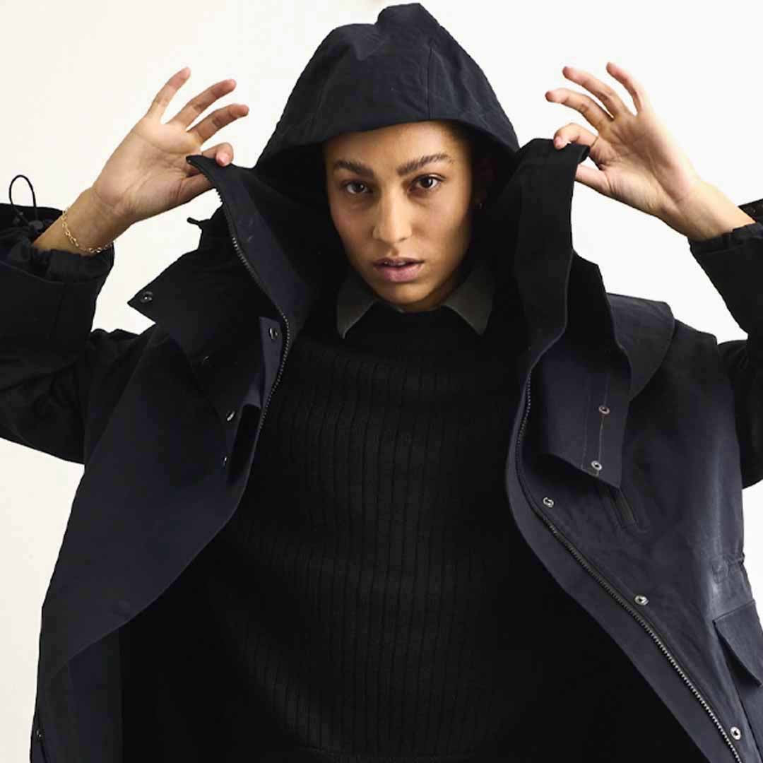 Plastic-free Organic Cotton Raincoat