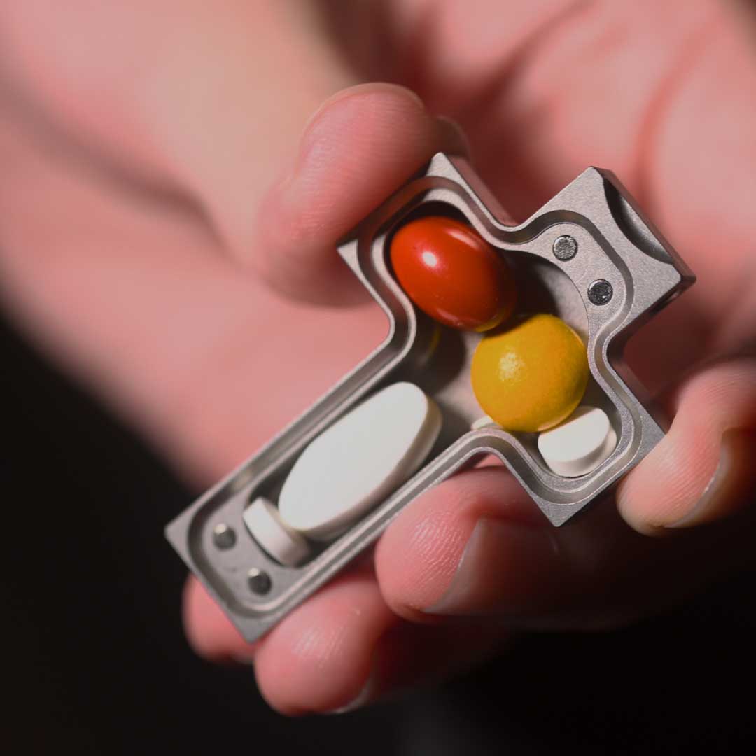 Titanium Cross With Secret Storage