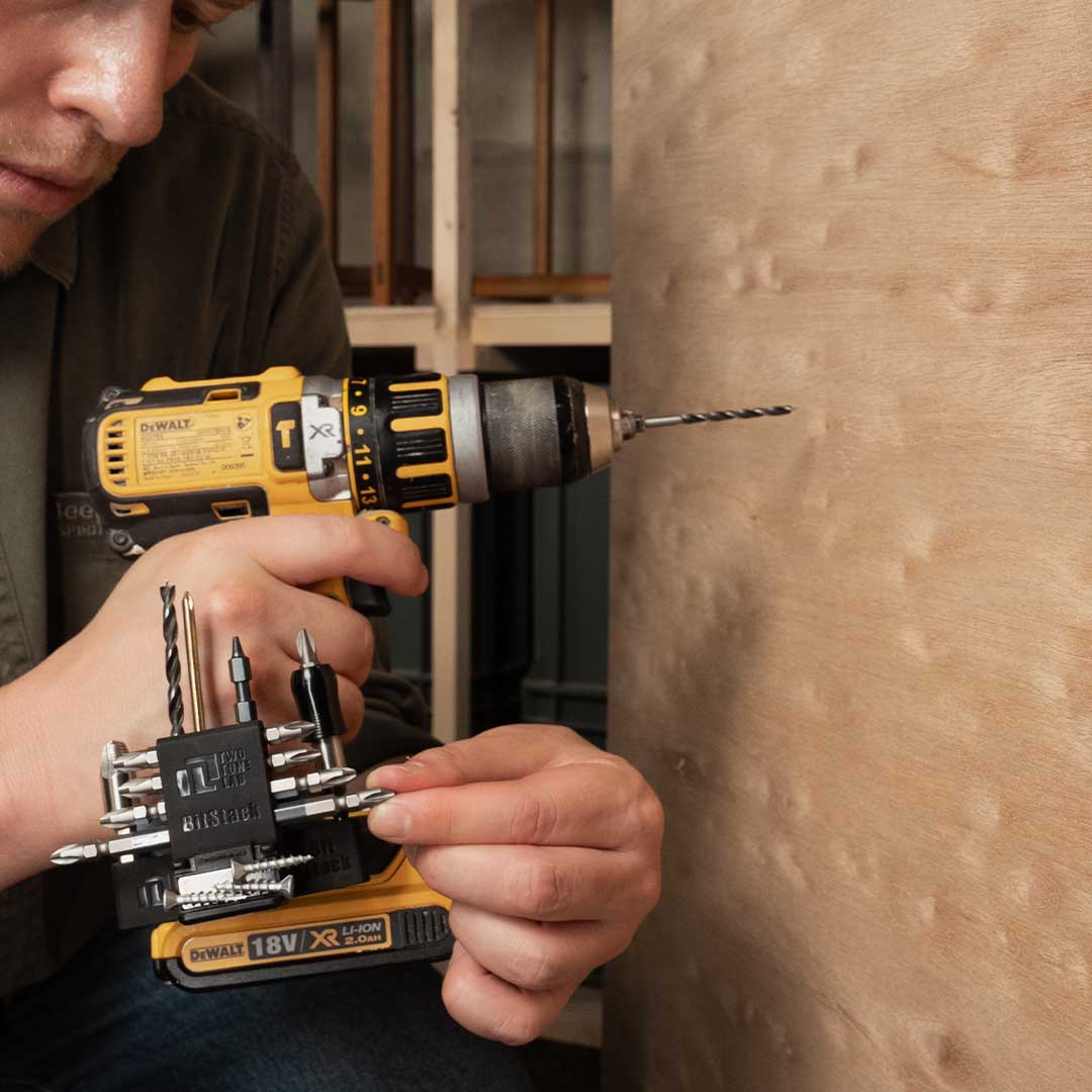 Stackable Bit Holder That Attaches To Your Drill