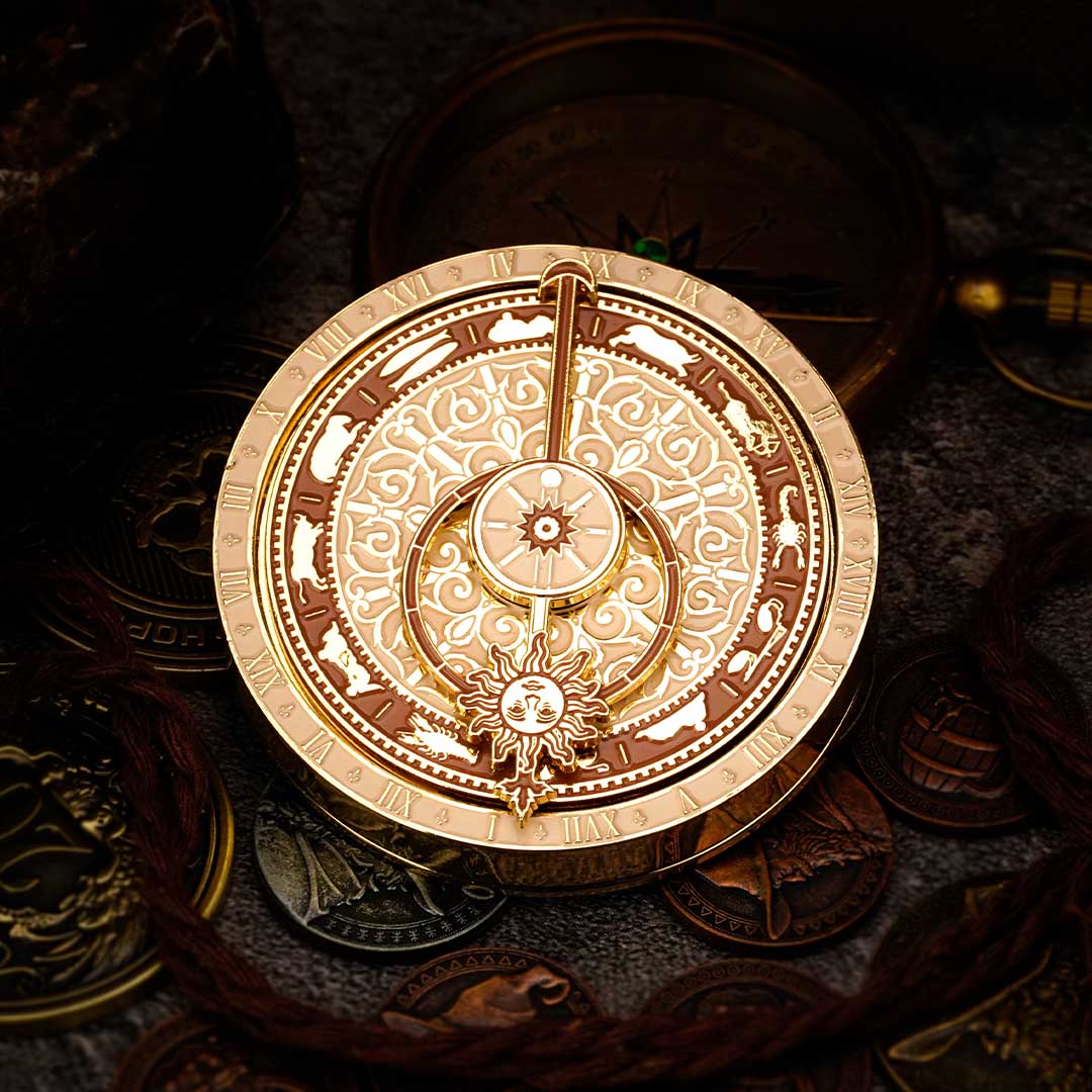 Clock-Inspired D20 With Rotating Pointer