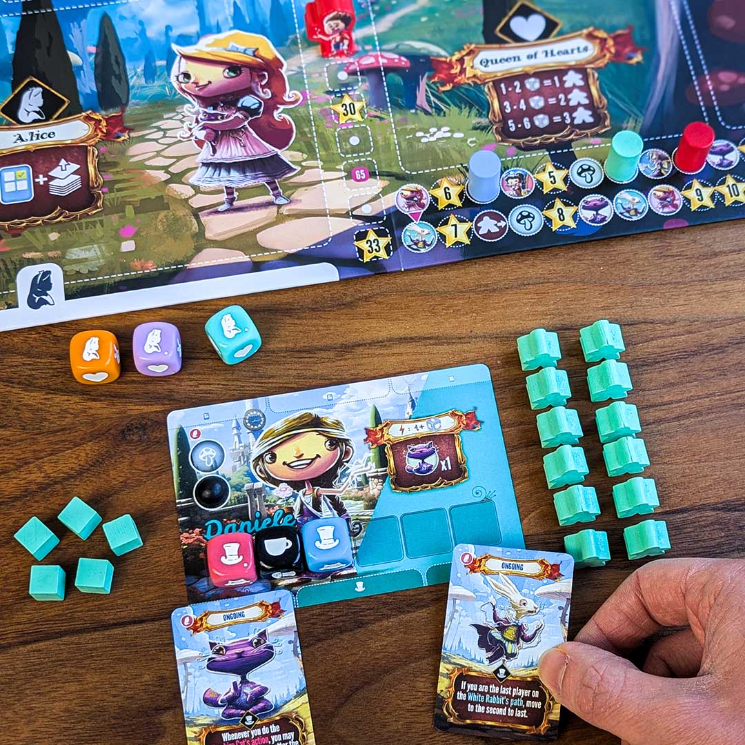 Dice Drafting Meets Wonderland