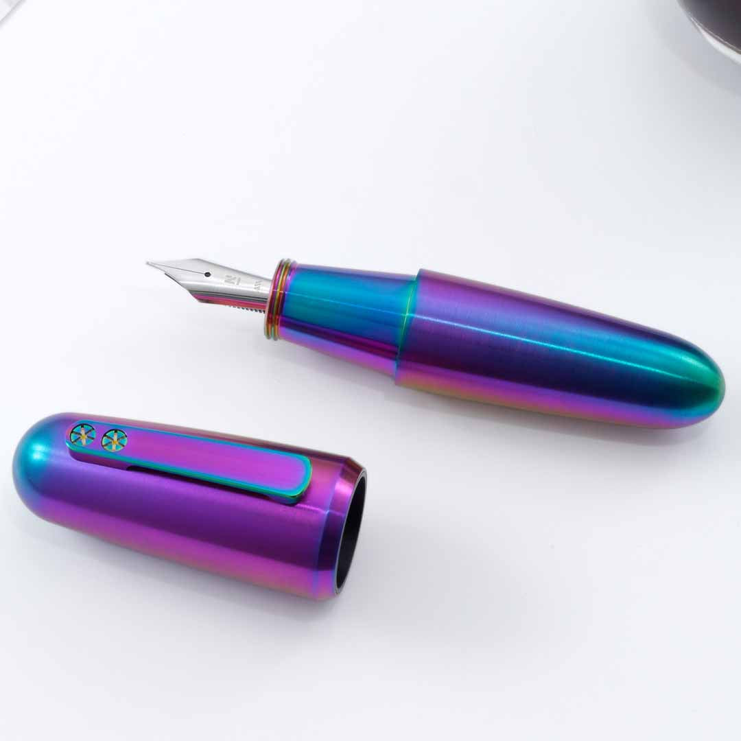 Titanium Fountain And Rollerball Pen