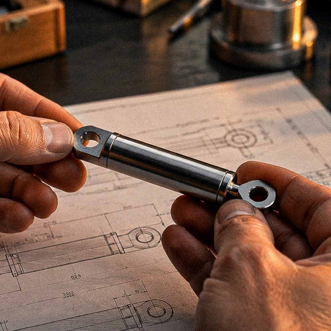Titanium Tactile Keychain Cylinder