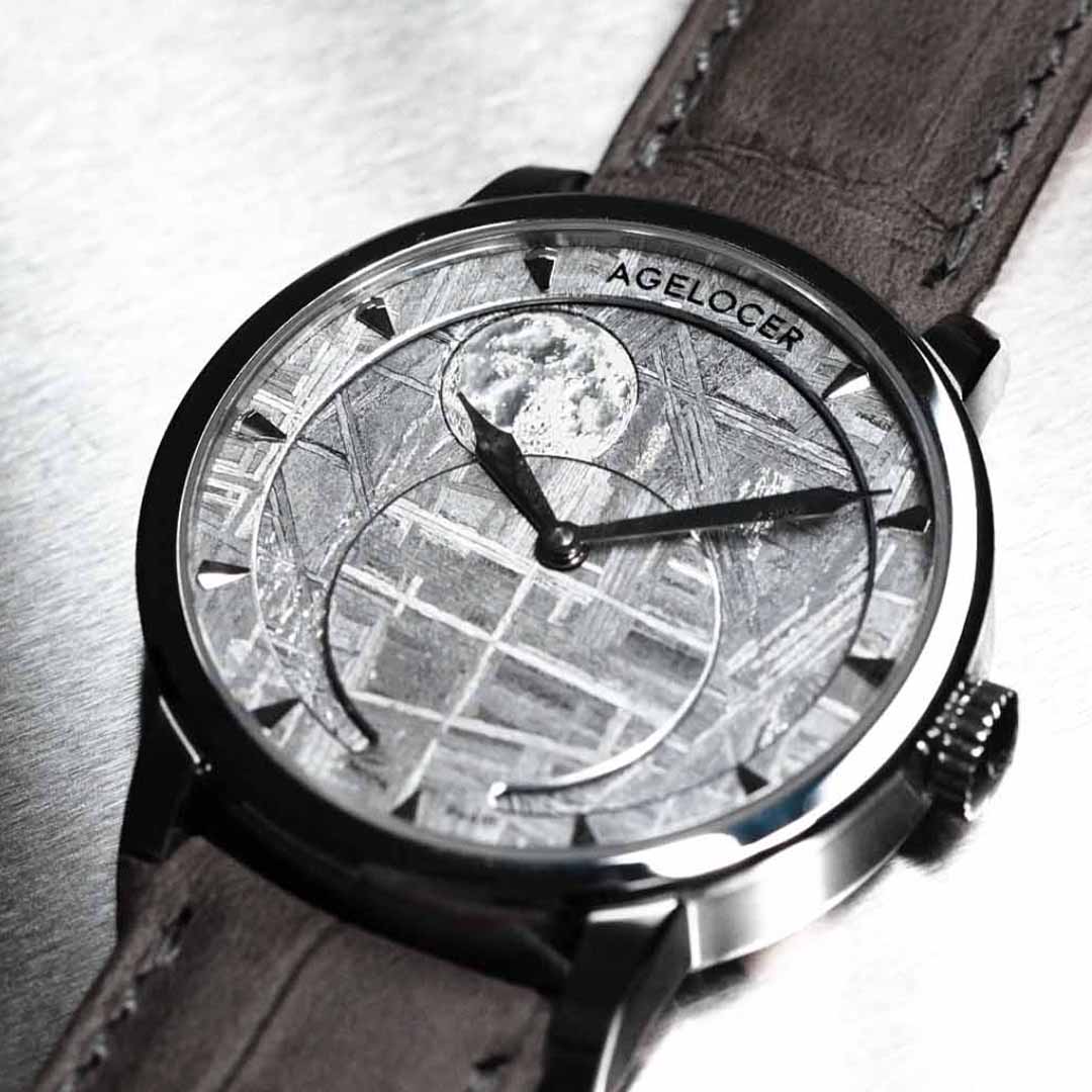 Rare Meteorite Moon Phase Watch