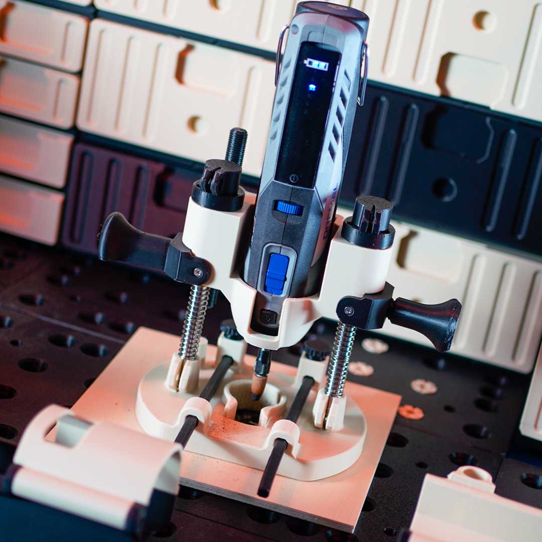 Modular 3D-Printed Rotary Tool Workshop
