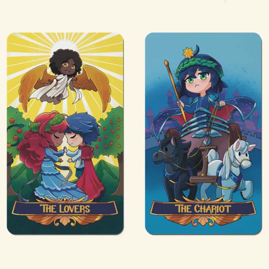 Chibi Art-Style Tarot Card Deck