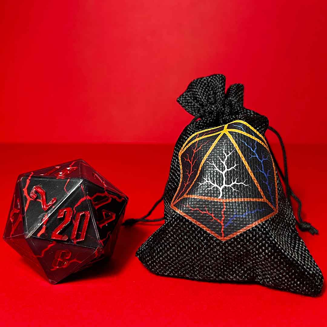 Giant 20 cm (7.8 in) D20 Glows in the Dark
