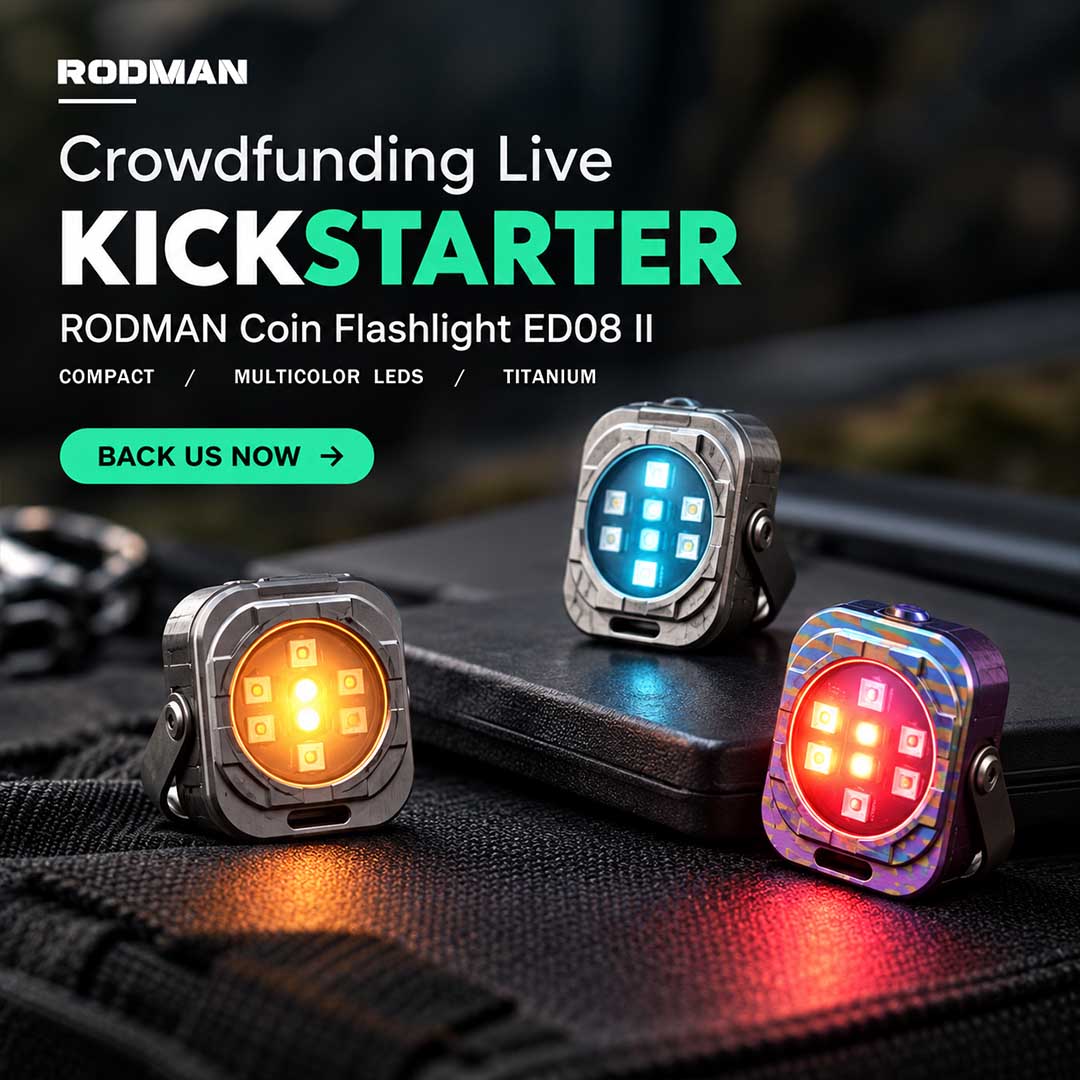 Titanium Coin Flashlight With 5 Colors