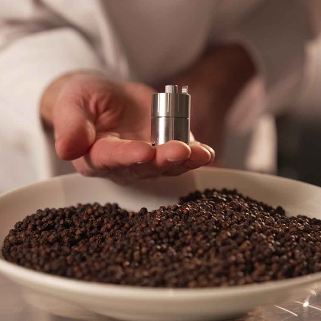 Micro Salt, Pepper, & Spice Grinder That Fits On Your Keys