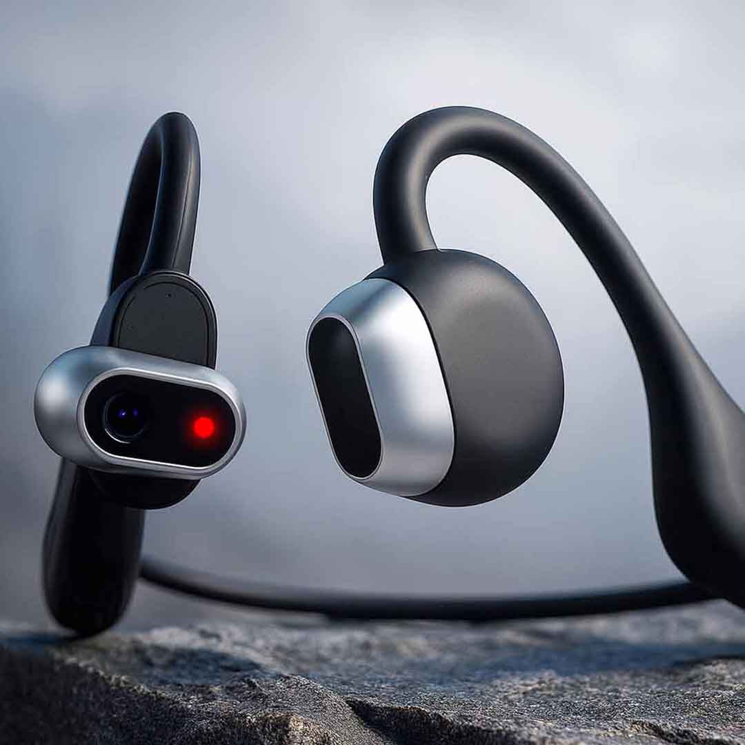 2K Camera Headset with Open-Ear Audio