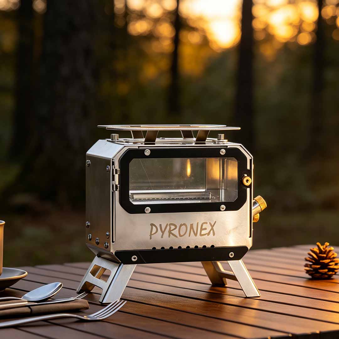 8-Hour Flame Viewing Tent Stove