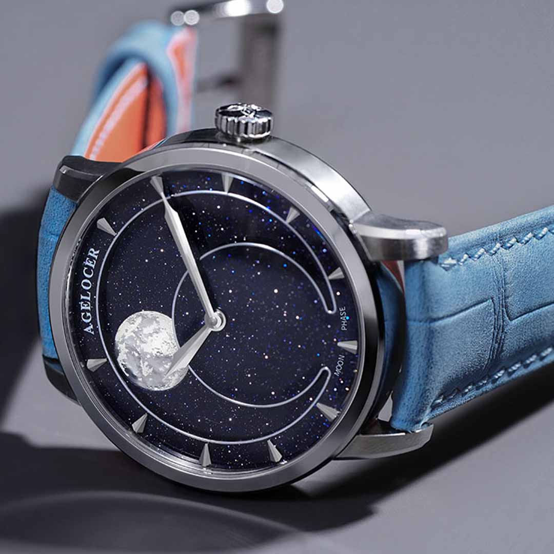 Rare Meteorite Moon Phase Watch