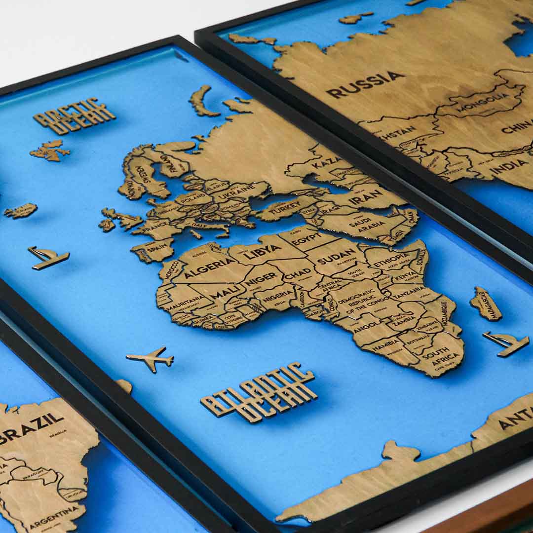 A Glowing World Map, Made by Hand