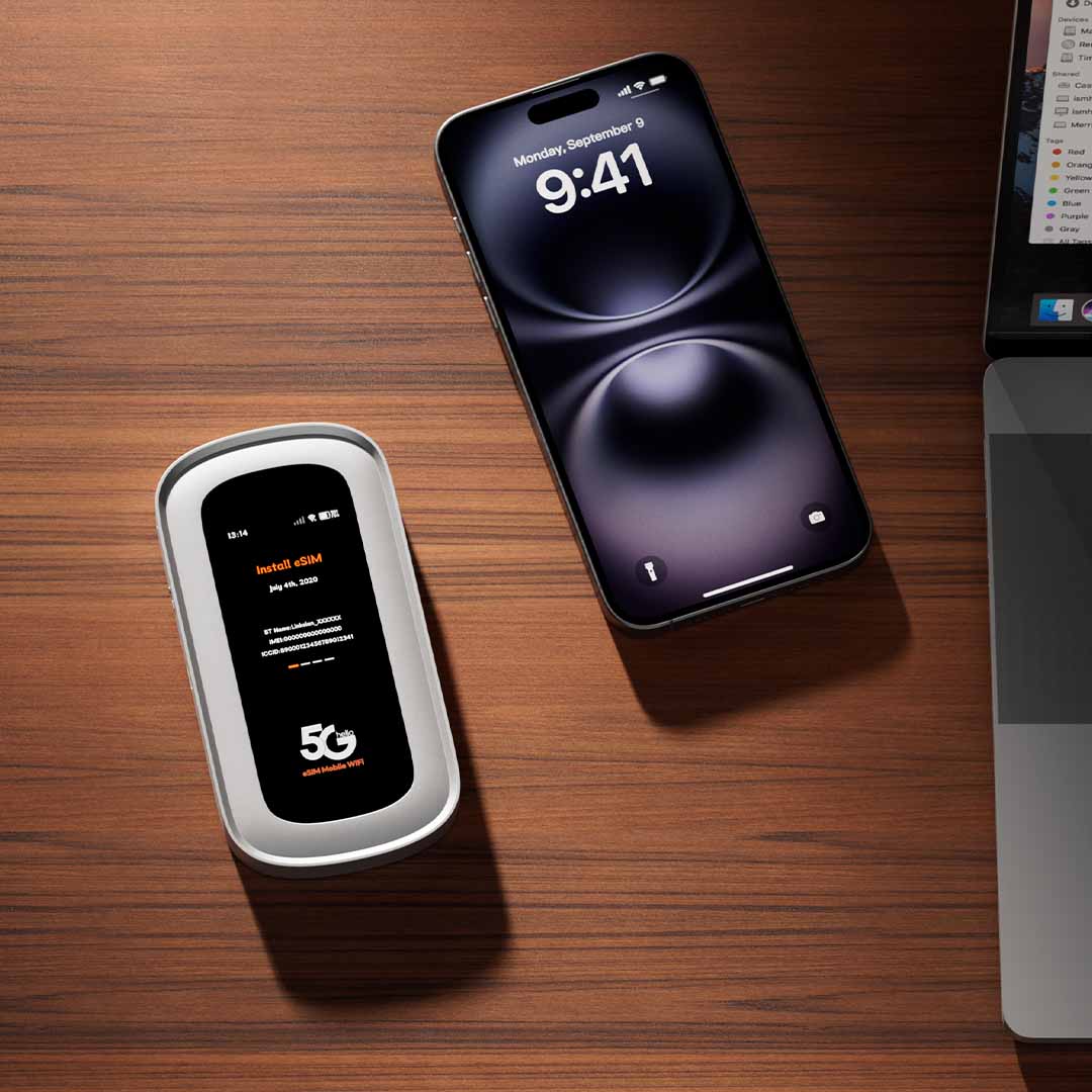 Unlock 5G eSIM Hotspot, No APN Setup