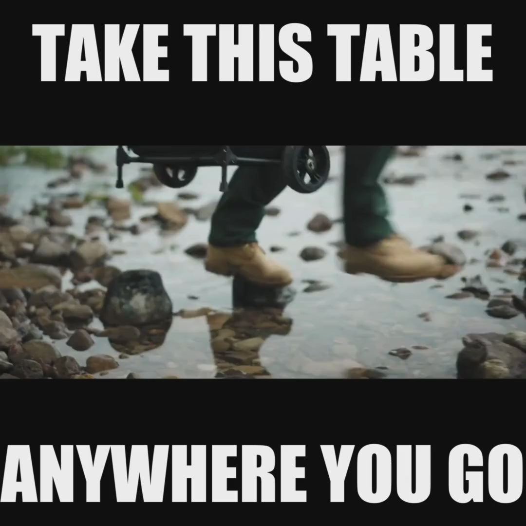 Lightweight Tactical-Style Camping Table & Trolley